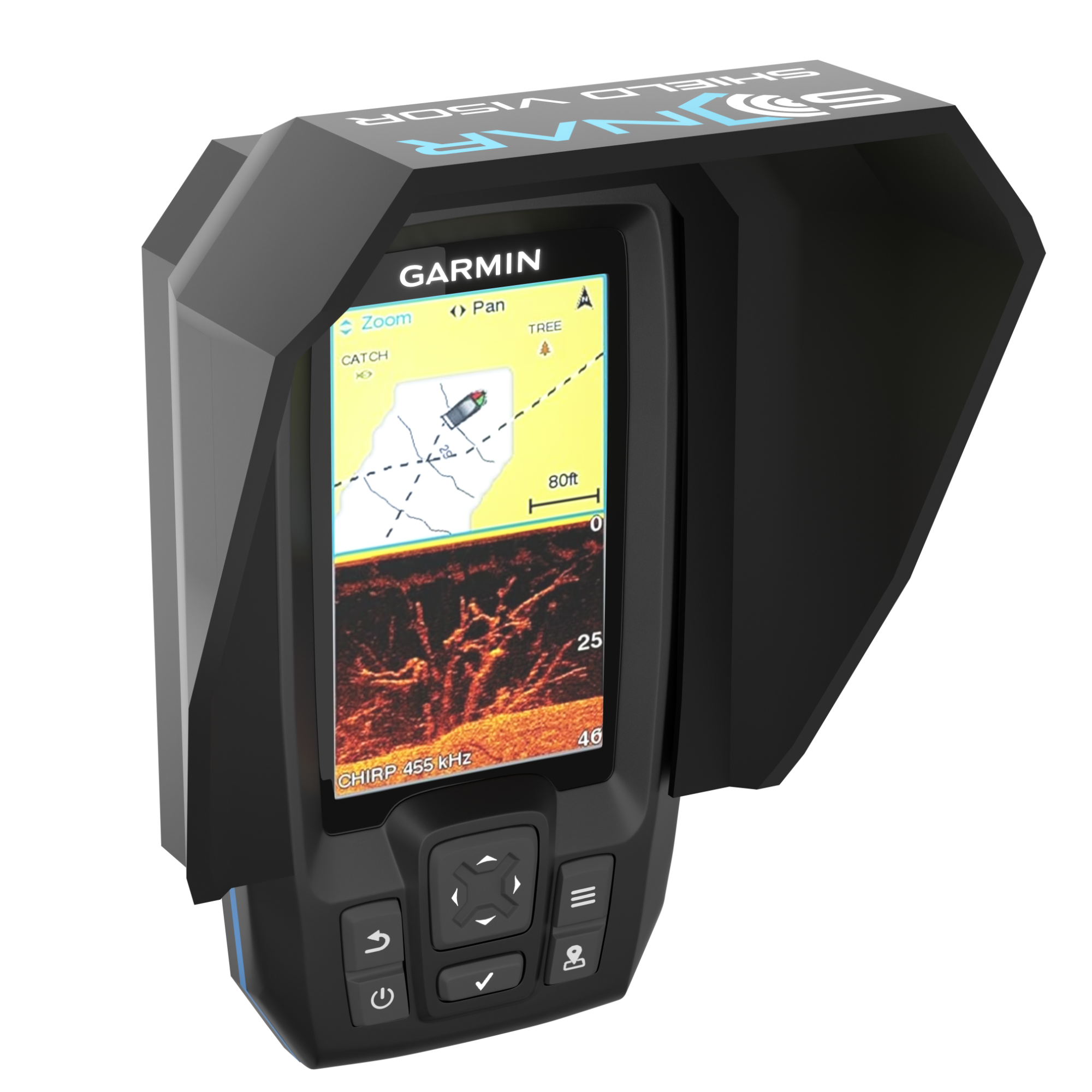 Visière Fish Finder - Pare-soleil Garmin Striker 4 Plus / Visière Fish Finder - Apex Fishing
