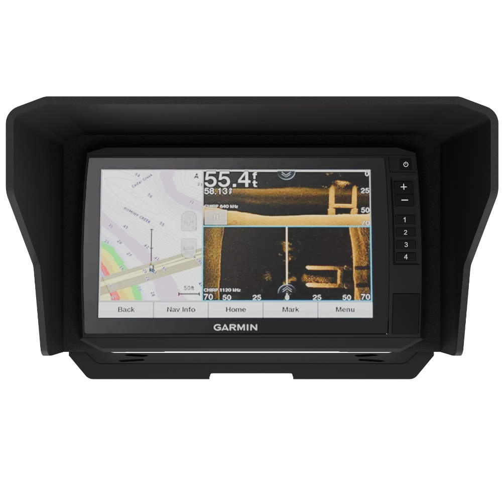 Sonar Shield Visor for Garmin Echomap UHD & UHD2 9 in BOLT ON
