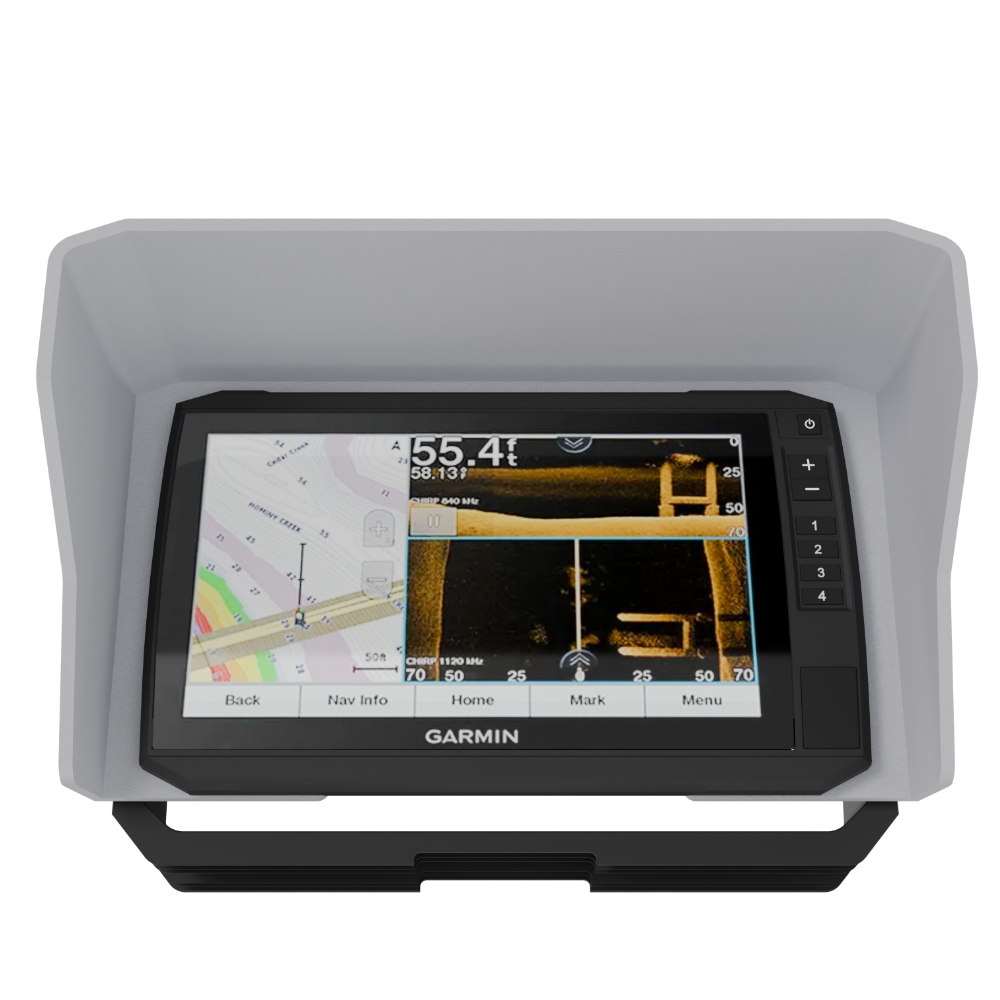 Sonar Shield Visor for Garmin Echomap UHD & UHD2 9 in BOLT ON