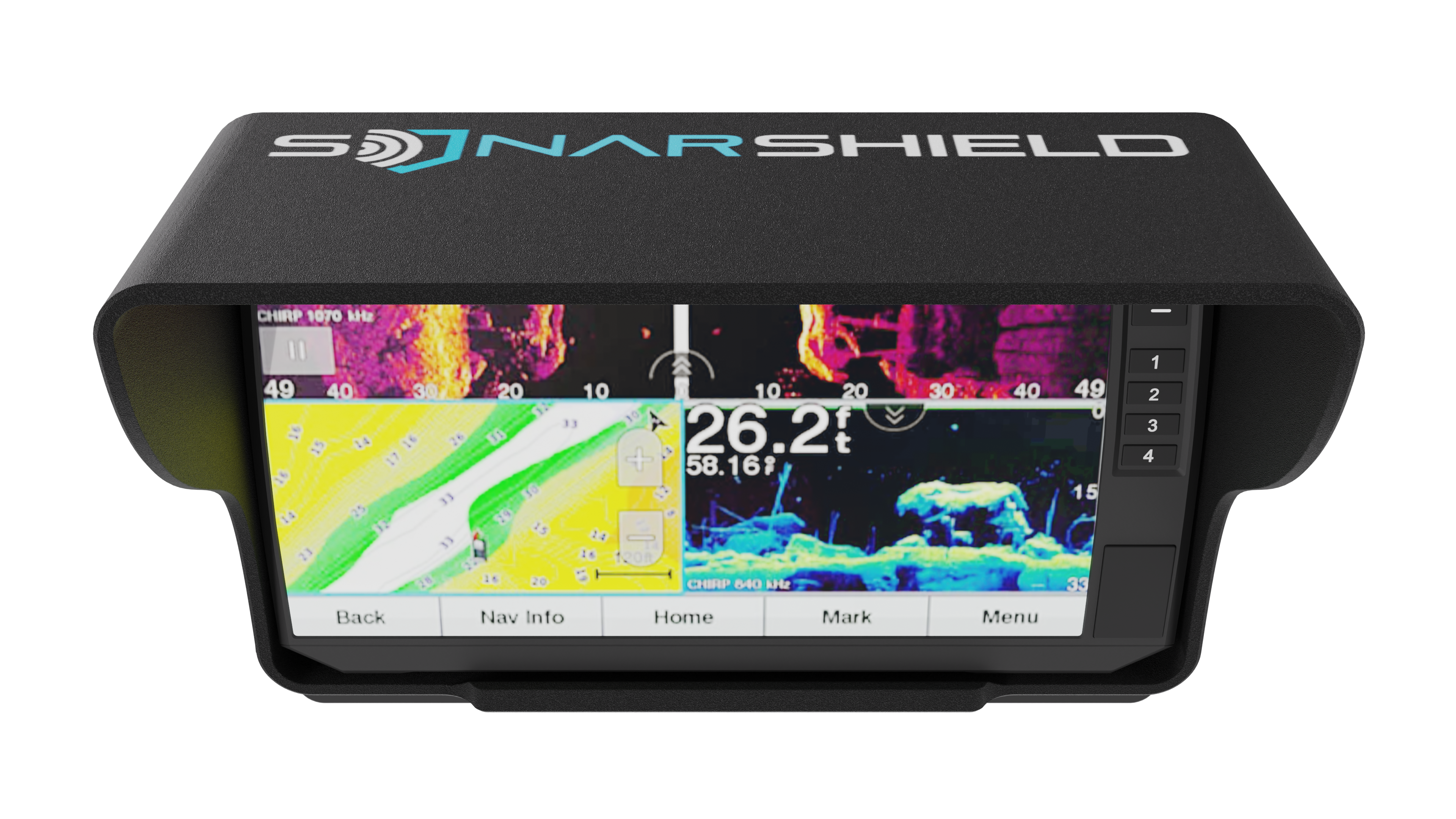 Garmin ECHOMAP UHD 73sv Sun Shade / Fish Finder Visor -Sonar Shield