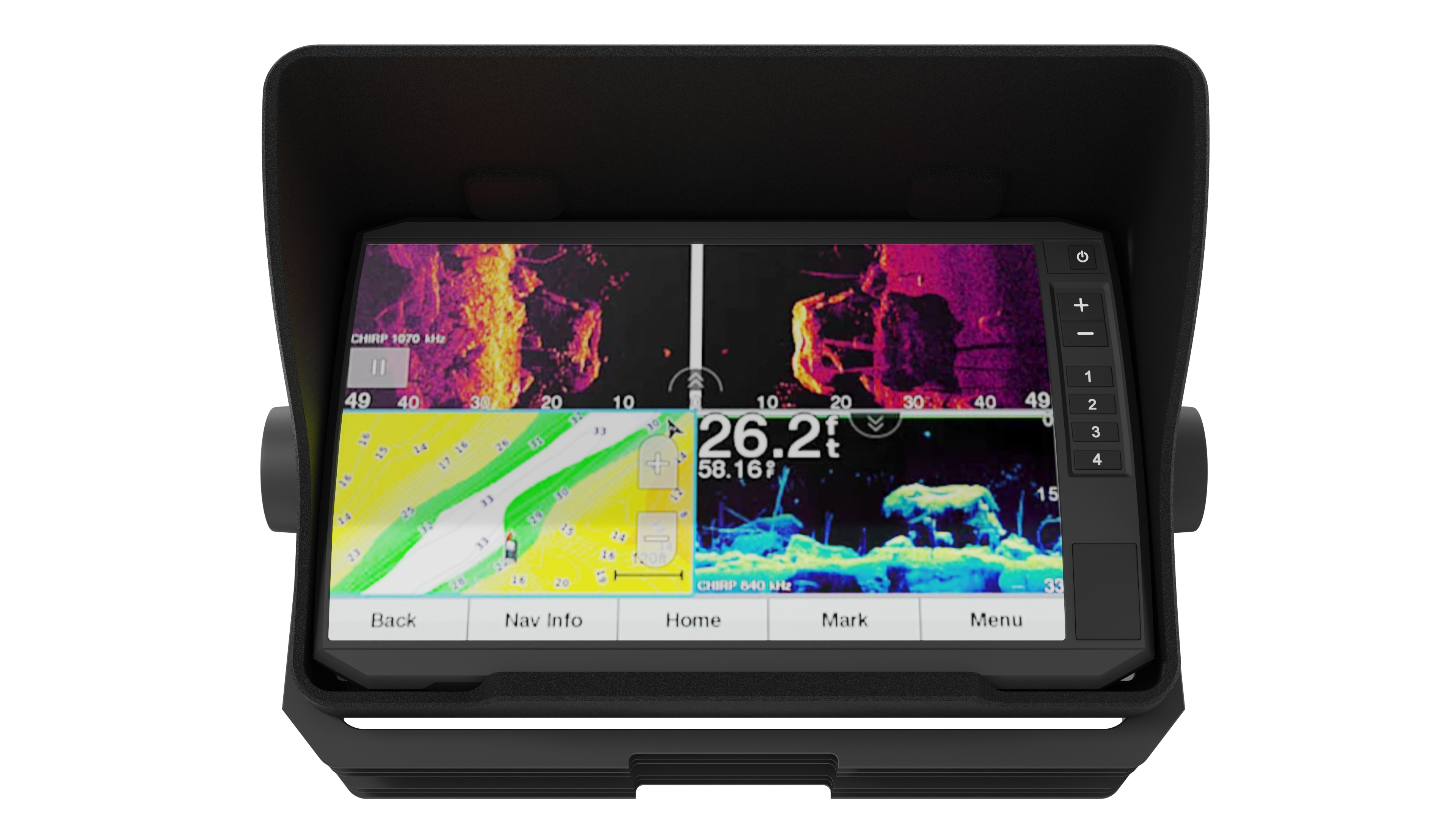 Garmin ECHOMAP UHD 73sv Sun Shade / Fish Finder Visor -Sonar Shield