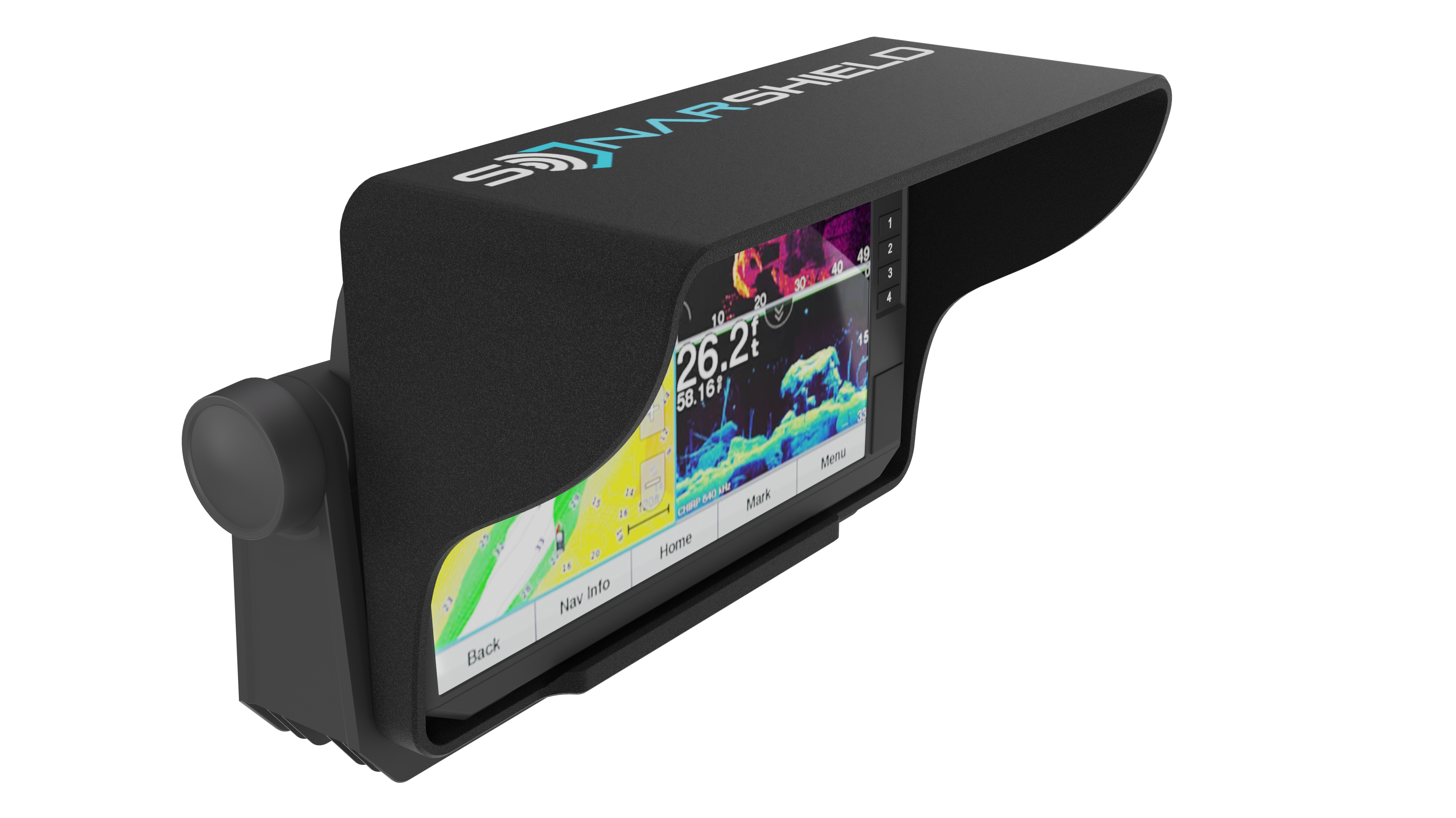 Garmin ECHOMAP UHD 73sv Sun Shade / Fish Finder Visor -Sonar Shield