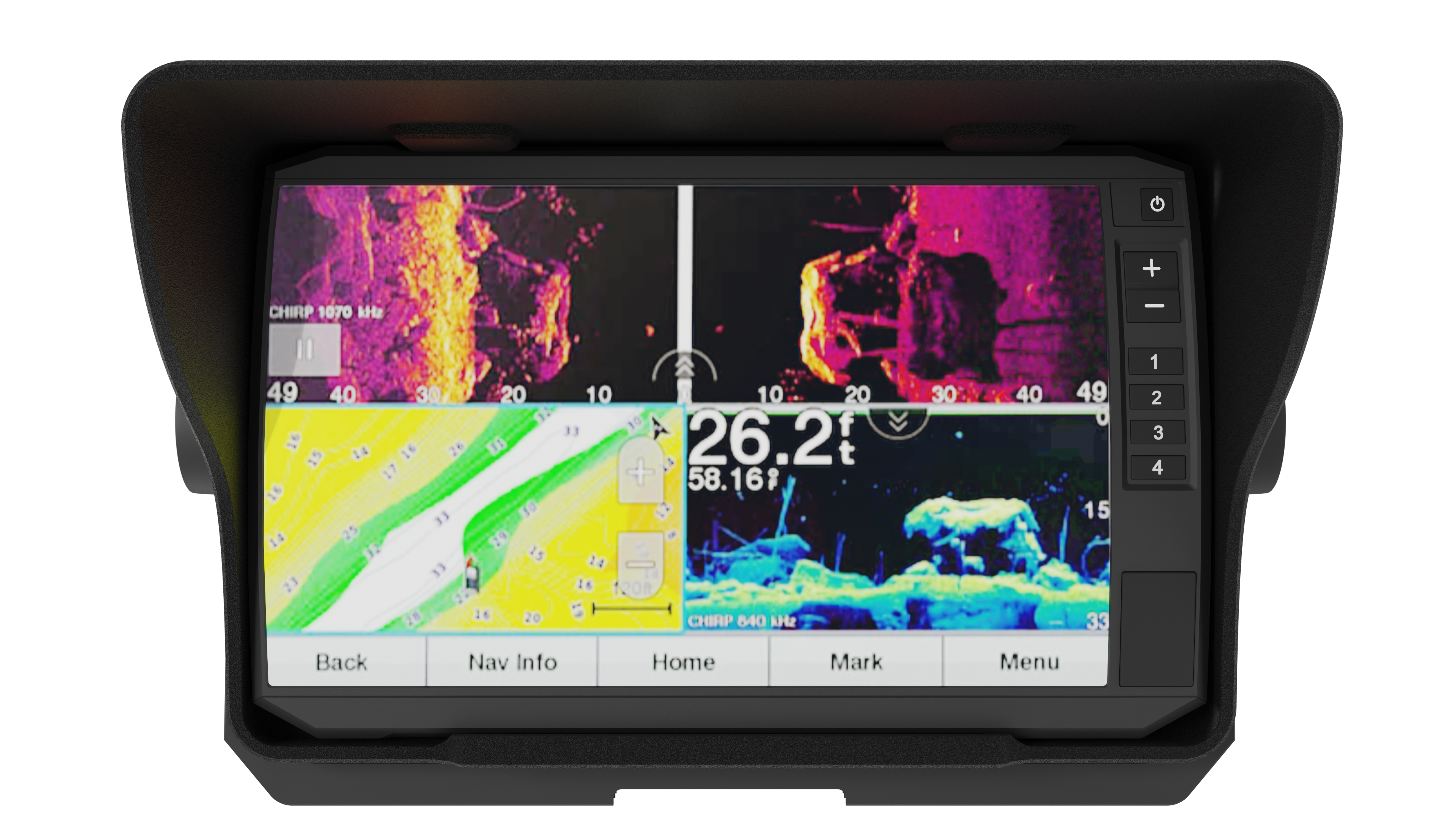 Garmin ECHOMAP UHD 73sv Sun Shade / Fish Finder Visor -Sonar Shield