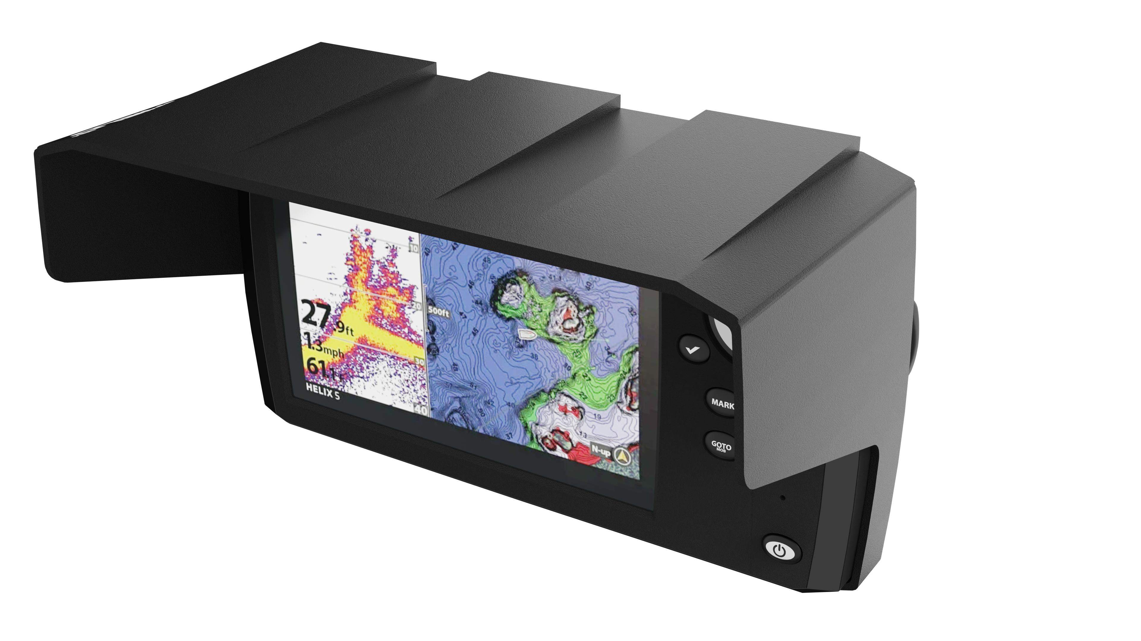 Humminbird Helix 5 Sun Shade / Fish Finder Visor - Sonar Shield