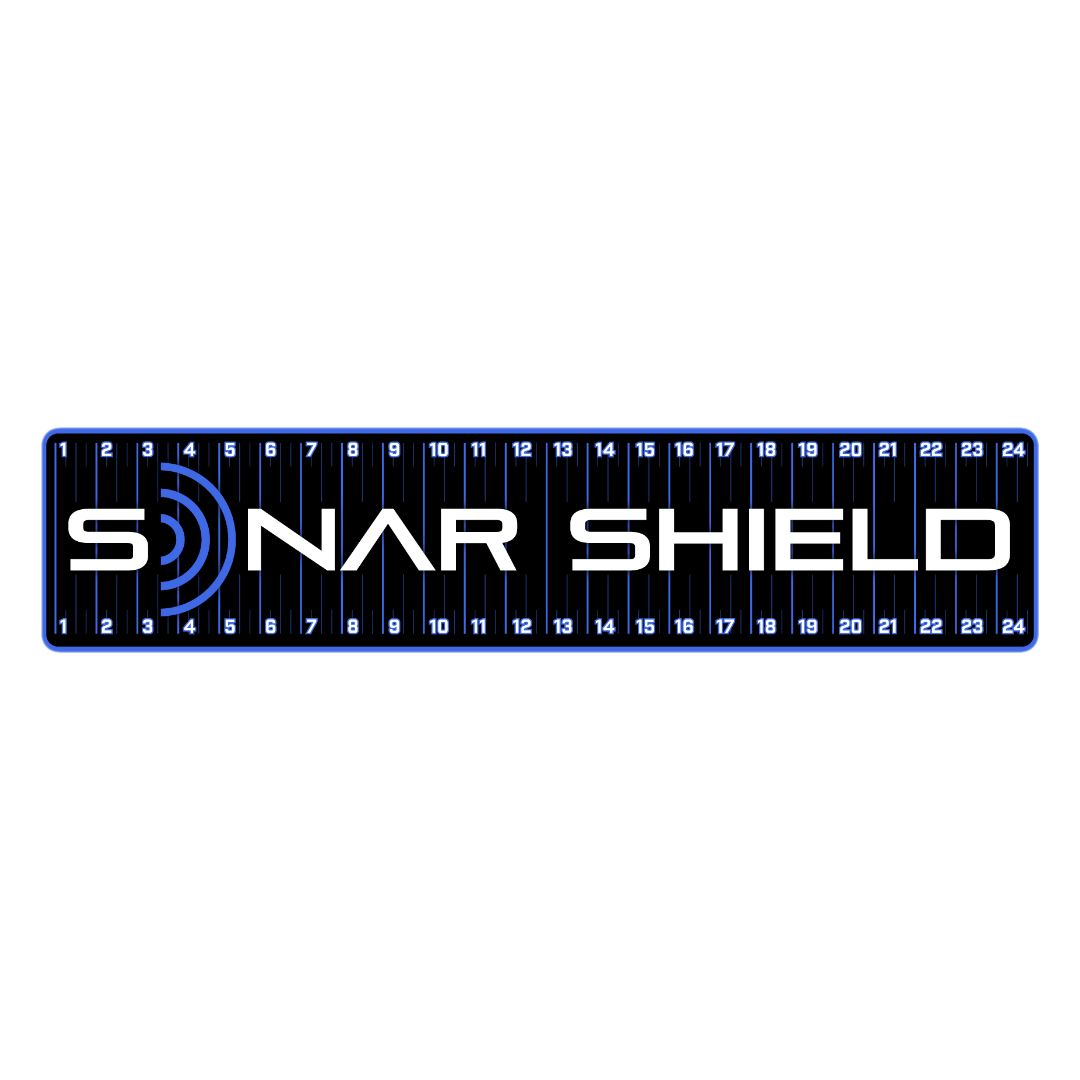 Sonar Shield Carpet Measurement Decal for Fishing Boats