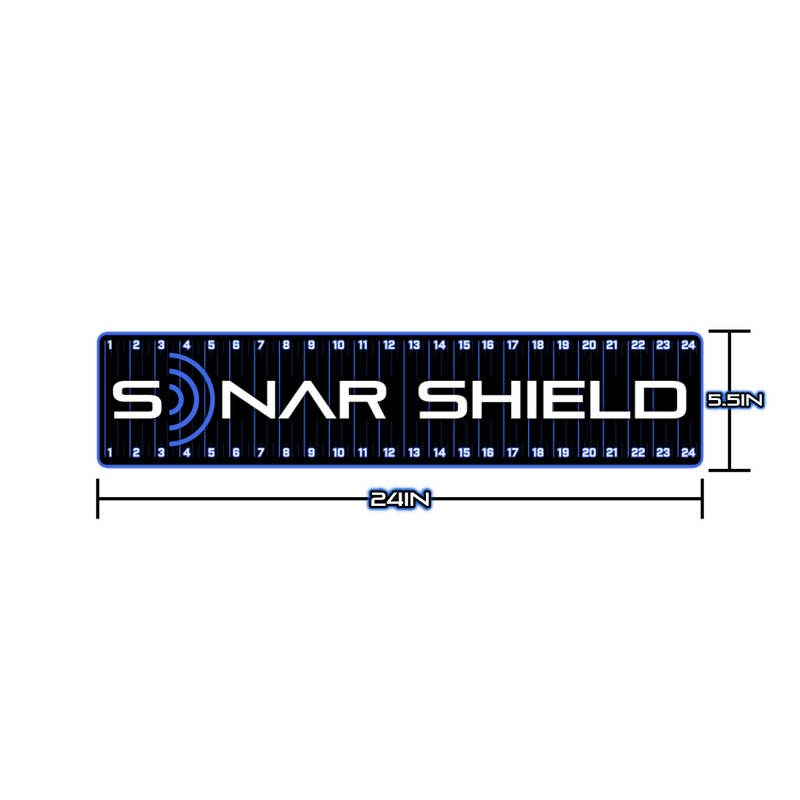 Sonar Shield Carpet Measurement Decal for Fishing Boats