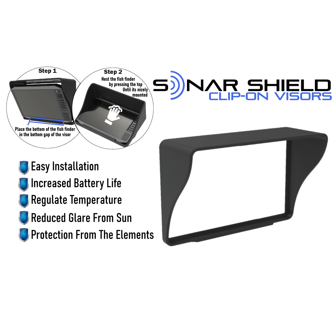 Sonar Shield Clip-On Sun Visor for Lowrance HDS-7 LIVE Fish Finder