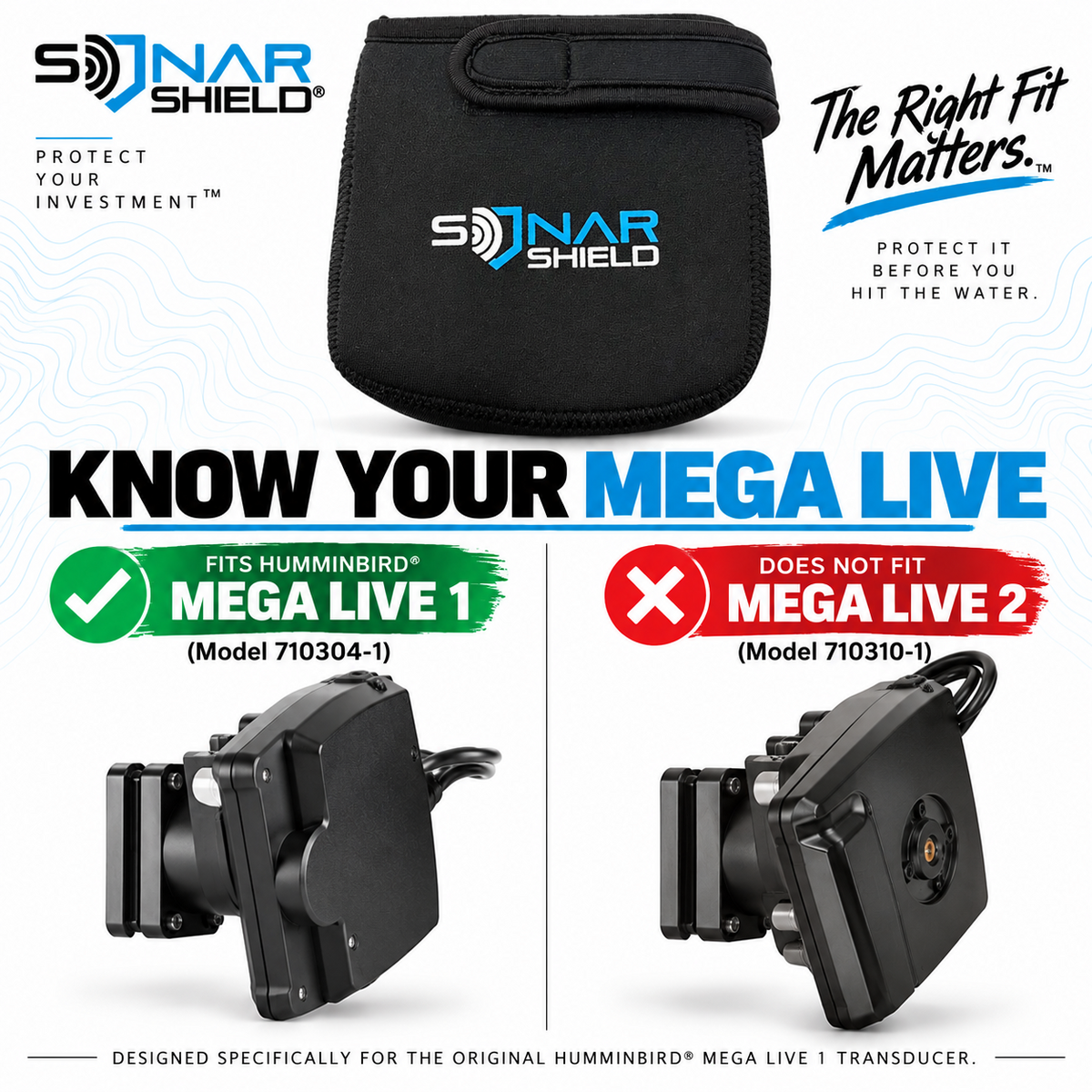 Humminbird Mega Live 1 Transducer Cover